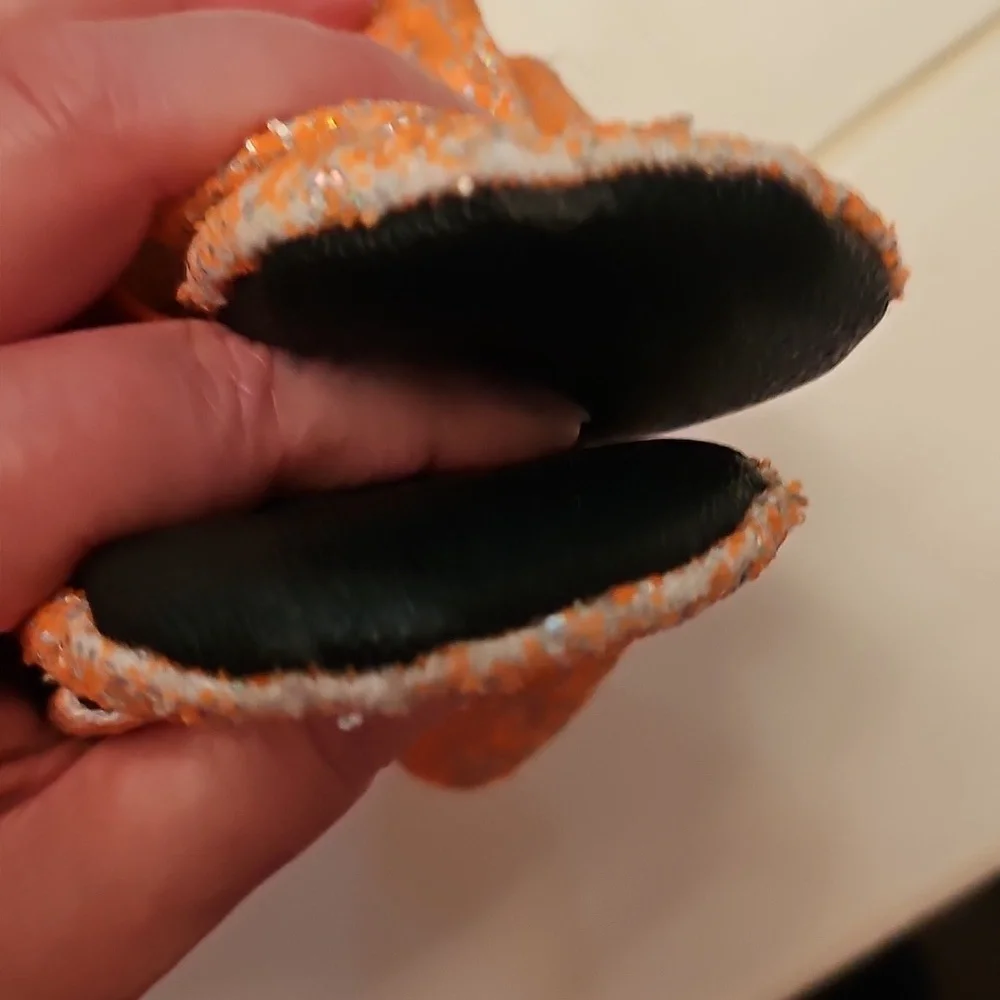 Orange Sparkle Bow Lana Rose Boutique 5 Moccasins